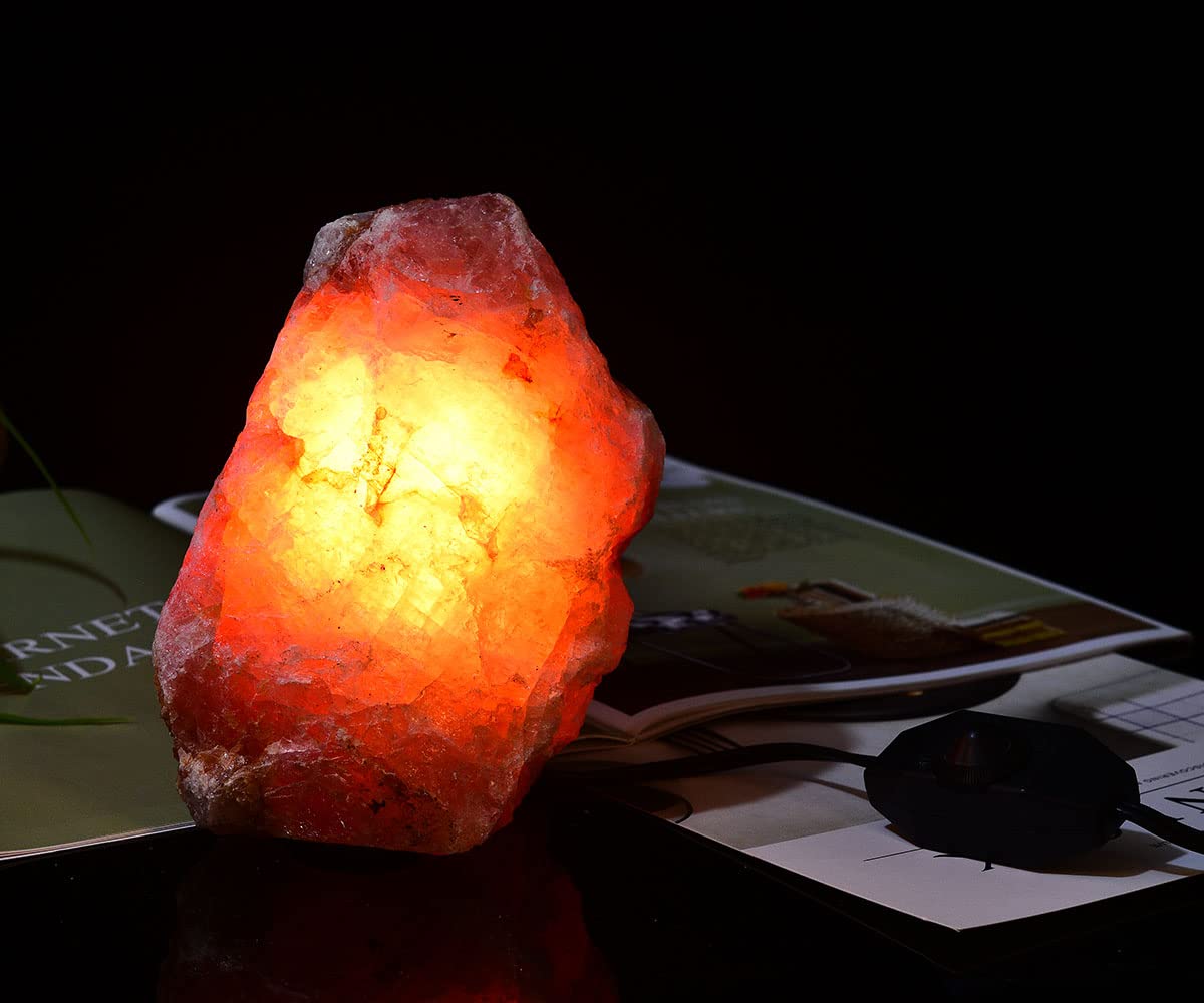 Natural Pink Rose Quartz Crystal Lamp - Hand Carved 4-5.5 lbs Night Light (5-7