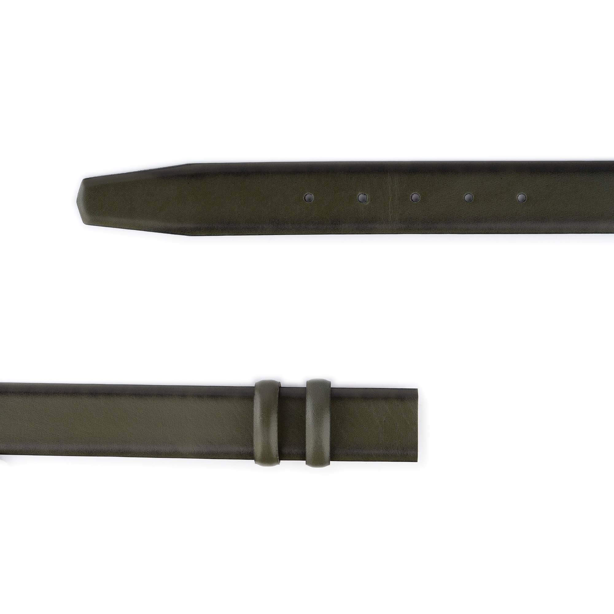Genuine Olive Green Leather Belt Strap Replacement for Dunhill Buckles - Perfect for Formal Wear, Business Attire & Luxury Accessories
