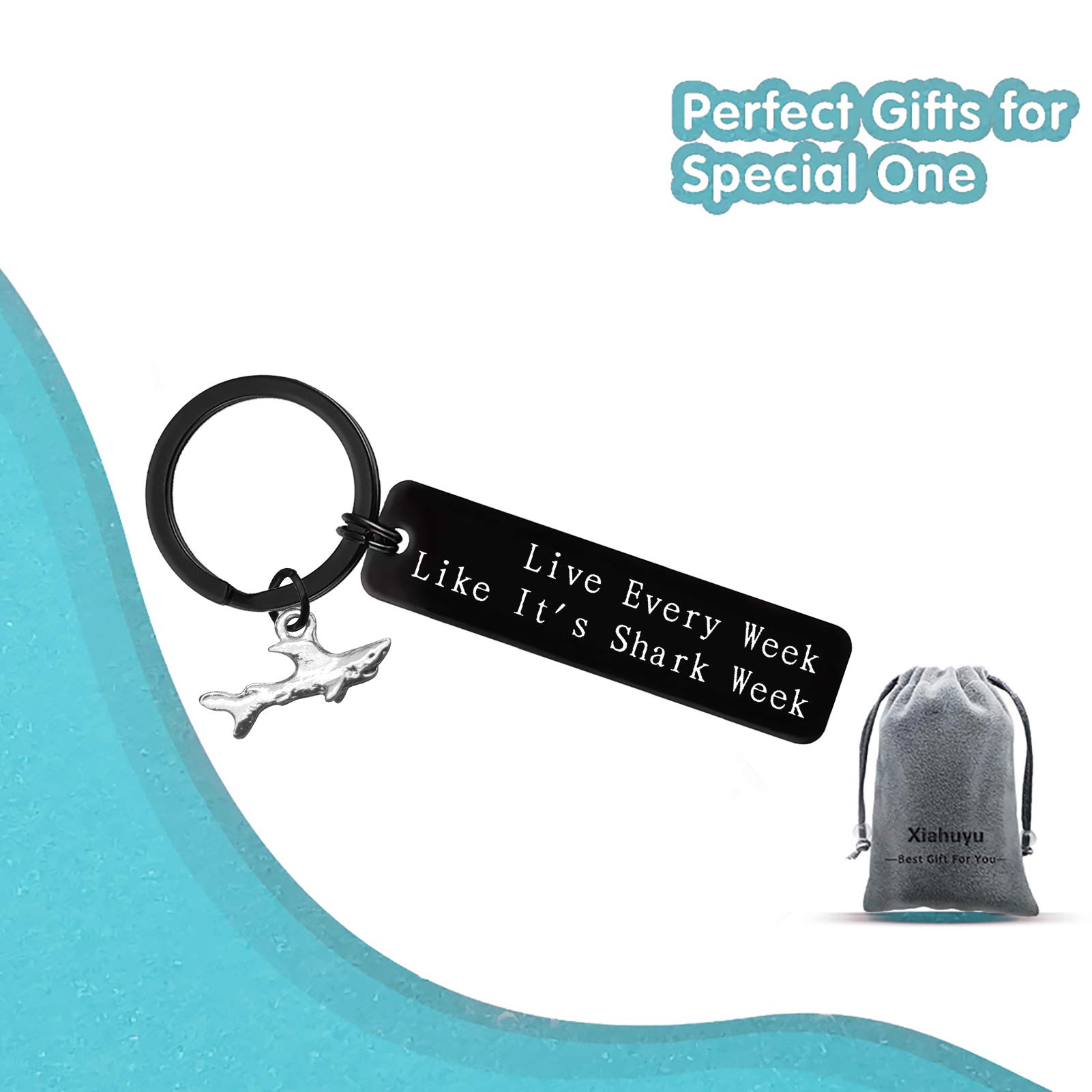 Shark Keychain - Unique Shark Lover Gift for Men, Women, Kids | Perfect for Shark Week, Diving Enthusiasts & Marine Life Fans | Great for Backpacks, Keyrings & Gifts
