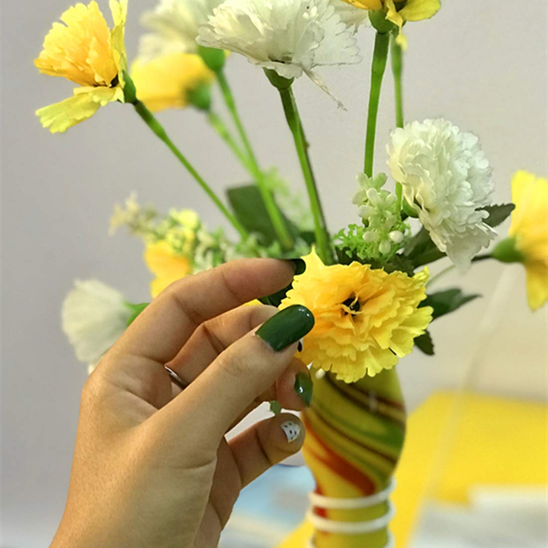 24Pcs Stunning Avocado Green Press on Nails with Glue - Long Lasting Fake Nails for Women, Easy to Apply & Reusable - Perfect for Parties, Weddings, Date Nights & Special Occasions