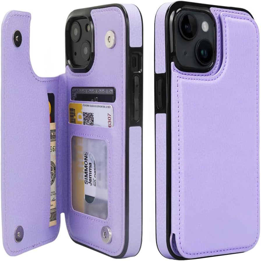 iPhone 16 Pro Max Leather Case with Kickstand - Magnetic Clasp & RFID Blocking Design for 6.1 Inch - Perfect for Work, Travel and Daily Protection