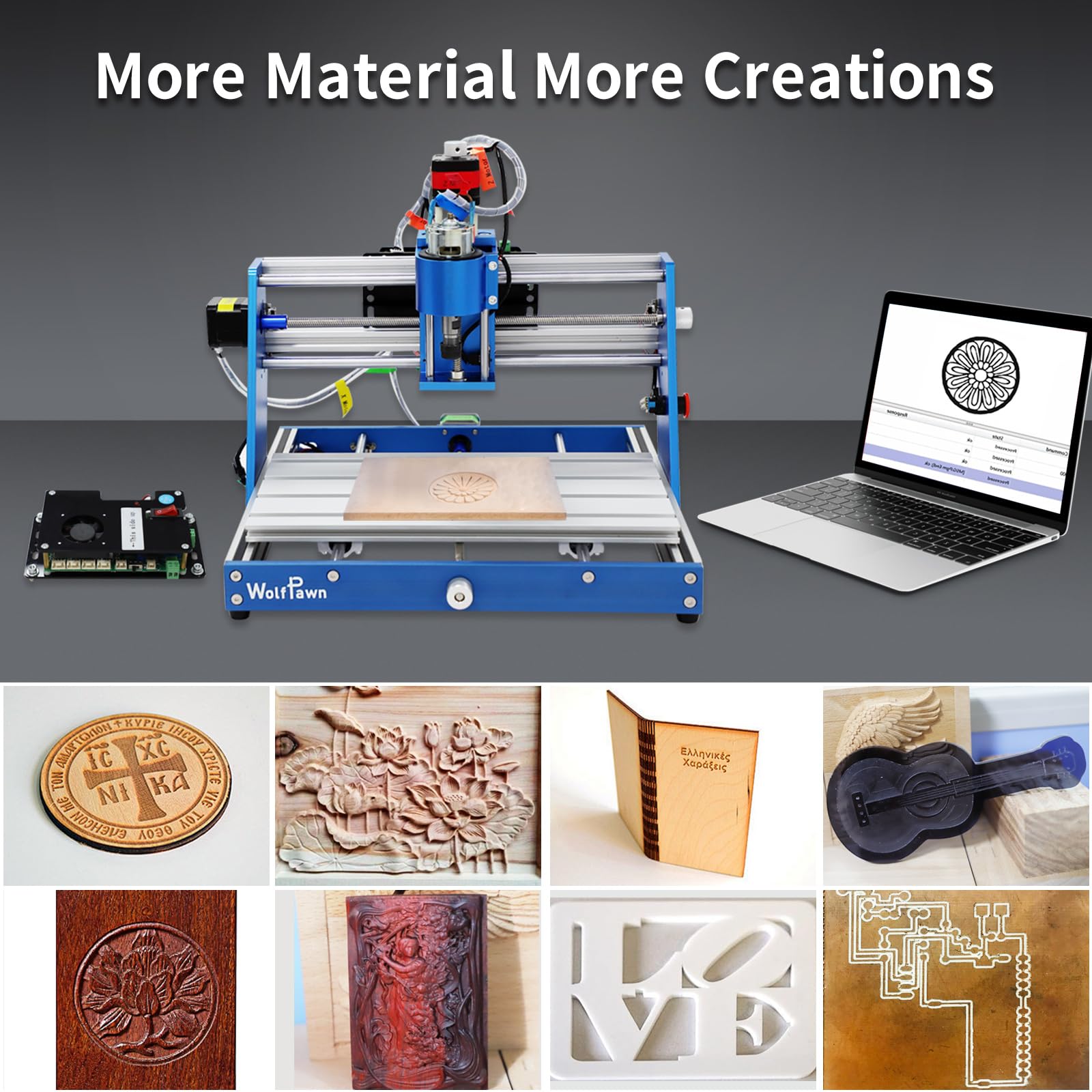 3018 CNC Router Machine - 3 Axis GRBL Control Engraver with Emergency Stop | All-Metal Blue Frame | Perfect for Wood, Acrylic, MDF, PVC & Plastic | 300x180x60mm Work Area | 775 Motor | Ideal for DIY Projects, Hobbyists & Beginners in Woodworking & Engraving
