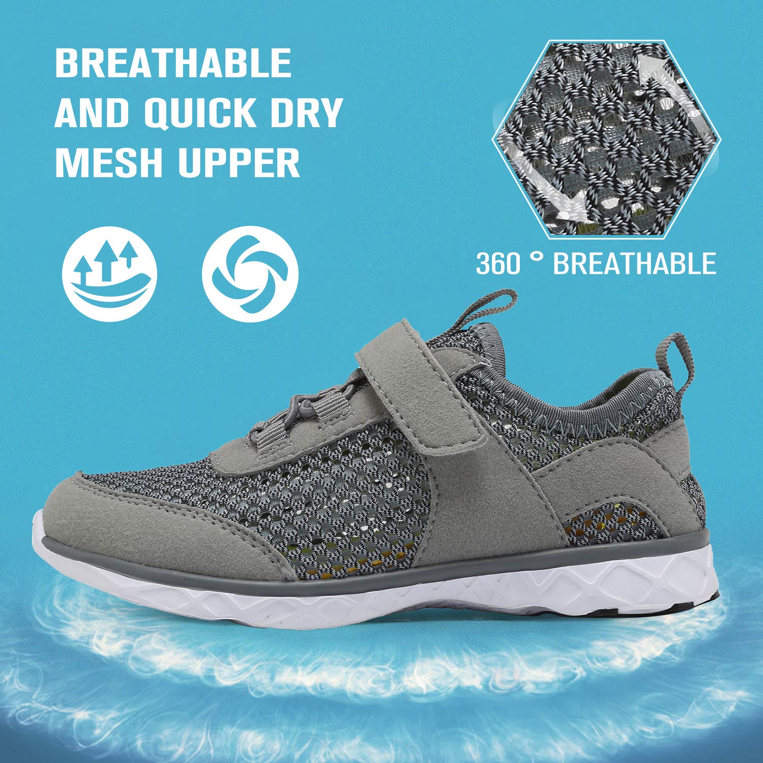 CIOR Kids Water Shoes - Lightweight Swim Sneakers for Toddler & Big Kid - Beach & Pool Use