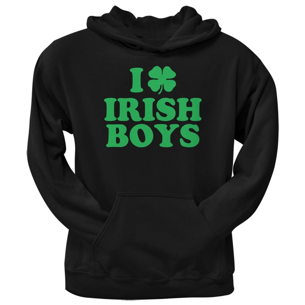St. Patrick's Day Hoodie - I Shamrock Love Irish Boys Black Pullover for Men | Perfect for Irish Festivals, Pub Crawls & St. Paddy's Day Celebrations