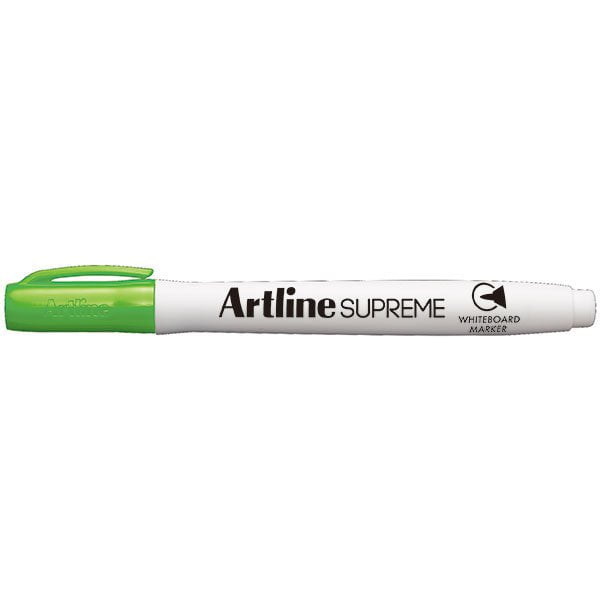 Artline Supreme Whiteboard Marker 1.5mm Bullet Tip - Lime Green (12 Pack) - Perfect for Office, Classroom & Home Whiteboard Presentations