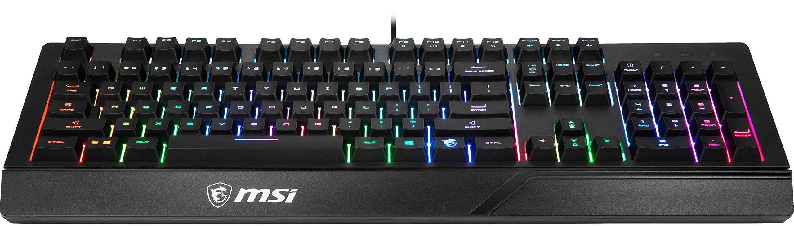 MSI GK20 RGB Gaming Keyboard - Waterproof, Anti-Ghosting for PC Gaming