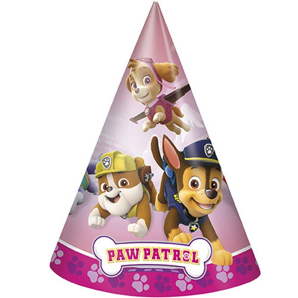 Paw Patrol Birthday Party Supplies - 8 Pack Cone Party Hats for Kids, Themed Decorations for Birthday Celebrations, Baby Showers & Special Events