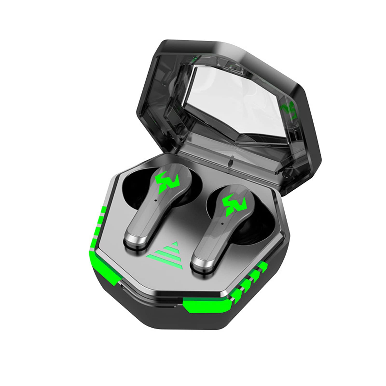 SHUOOFU Bluetooth 5.2 Wireless Earbuds for Sports & Gaming, LED Breathing Light, Dual Mode, 30H Playtime - Perfect for Running, Workouts & Mobile Gaming