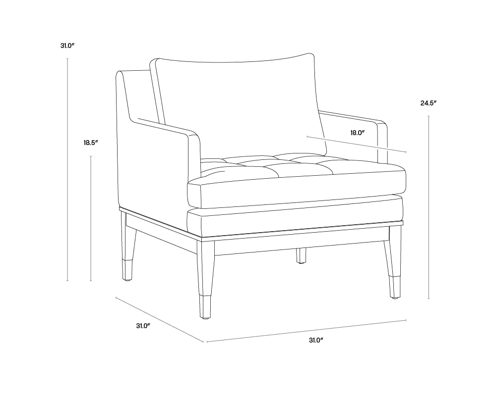 Beckette Lounge Chair - Modern Comfortable Accent Chair for Living Room, Bedroom & Office - Perfect for Relaxing, Reading & Lounging
