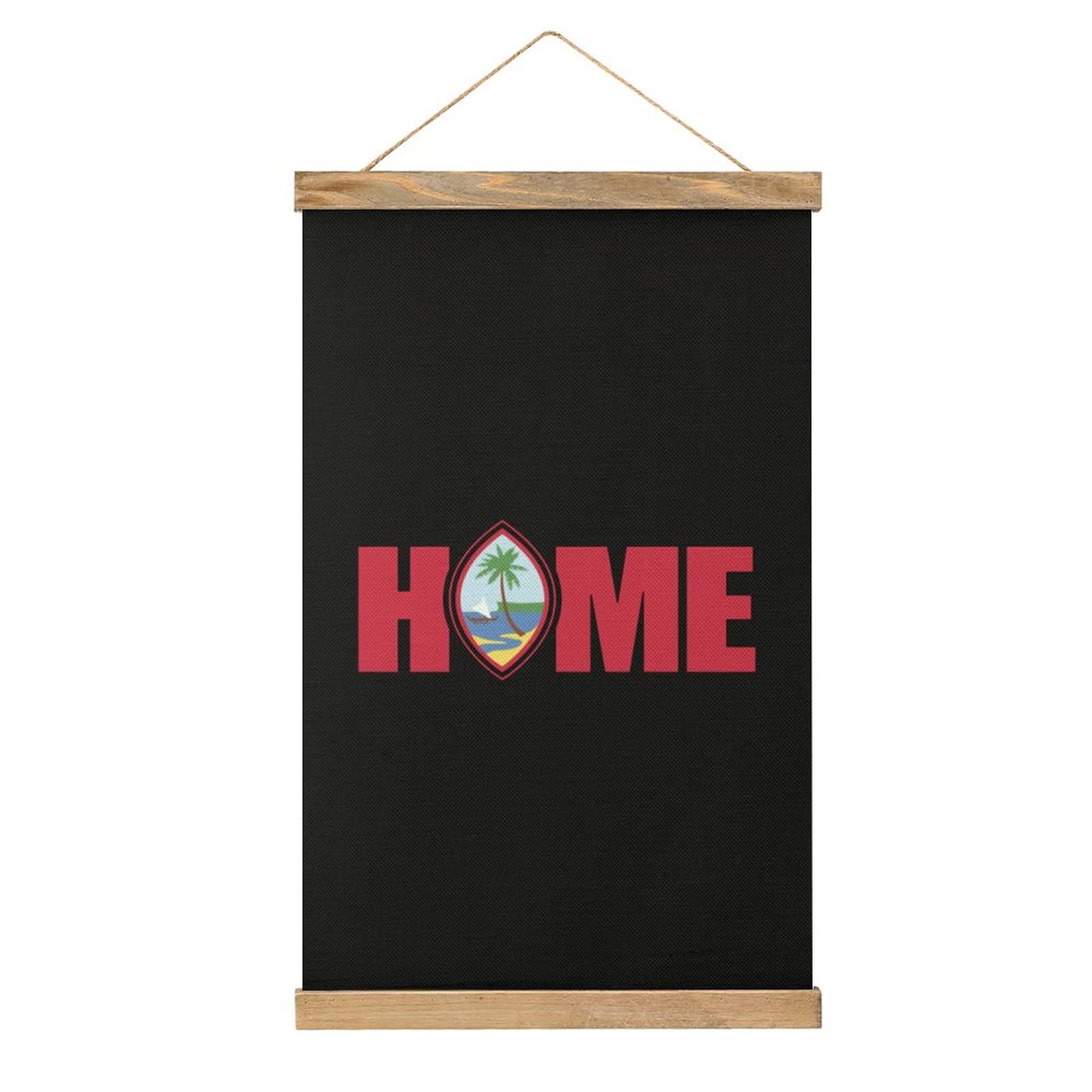 Guam Flag Canvas Wall Art - Home Decor Wooden Framed Hanging Poster for Living Room, Bedroom & Office