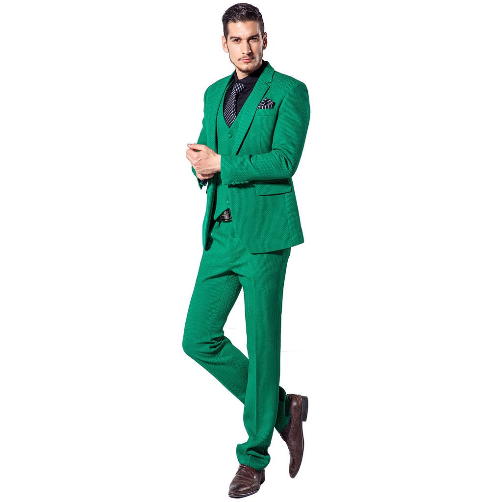 Men's Slim Fit One Button Tuxedo Suit for Wedding, Prom & Formal Events | Elegant Green Stage Wear | Perfect for Grooms, Photoshoots & Special Occasions