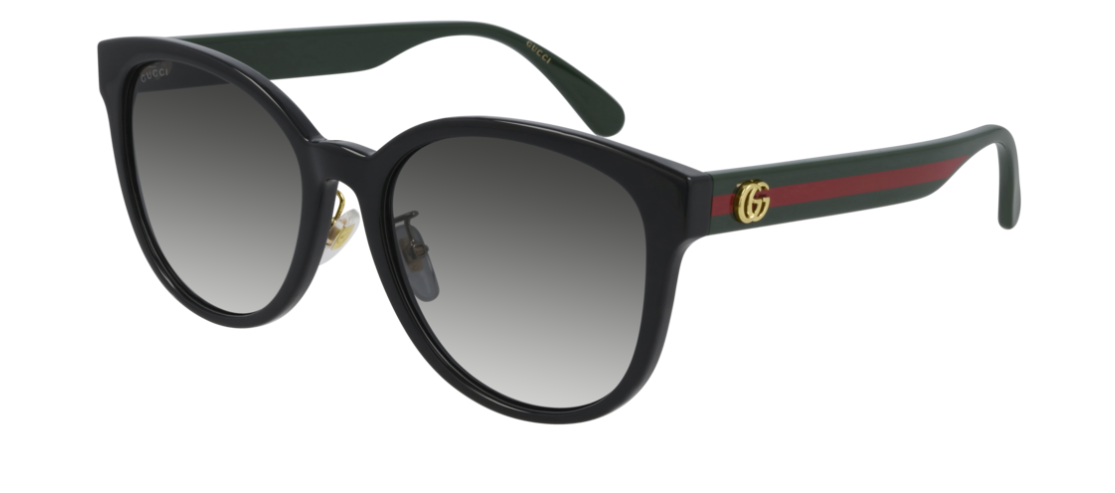 Gucci GG 0854SK 001 Black Green/Gray Gradient Women's Sunglasses - Luxury Designer Shades for Women, UV Protection Fashion Sunglasses for Outdoor, Beach & Driving