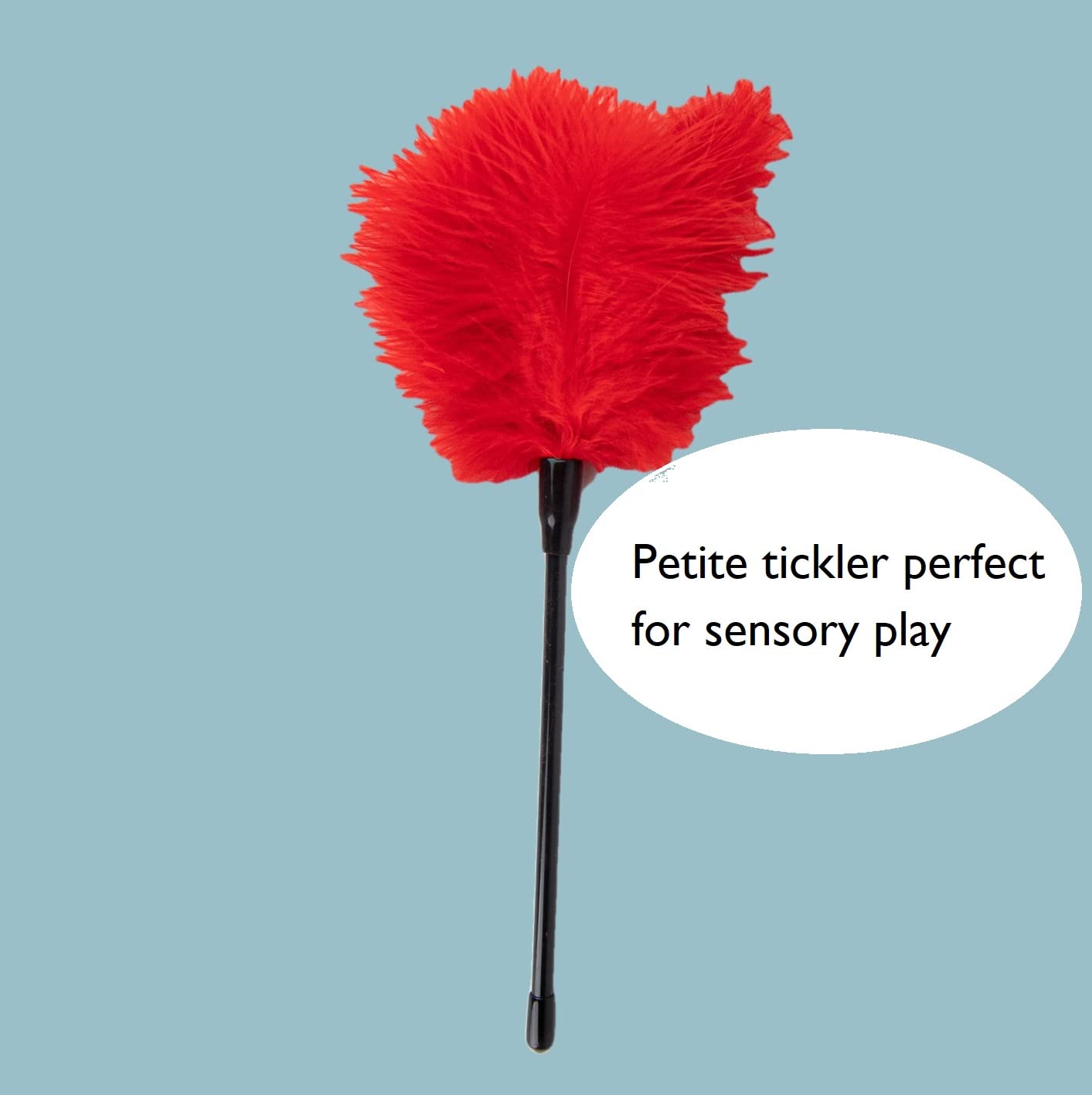 Bound to Please Feather Tickler Red - Sensual Massage Toy for Couples, Romantic Gift for Her, Adult Play Accessories - Perfect for Date Nights & Spicing Up Relationships