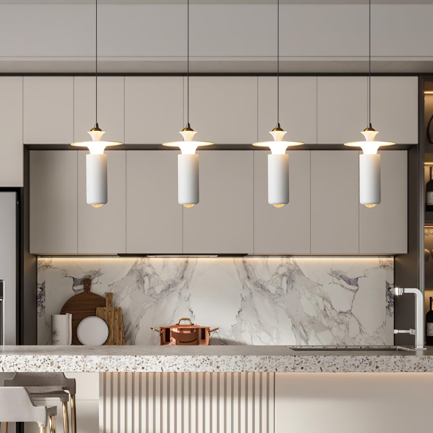 Esca Pendant Lamp - Modern Hanging Light Fixture for Kitchen, Dining Room & Bedroom | Energy Efficient LED Ceiling Light with Adjustable Height | Perfect for Home, Office & Restaurant Decor
