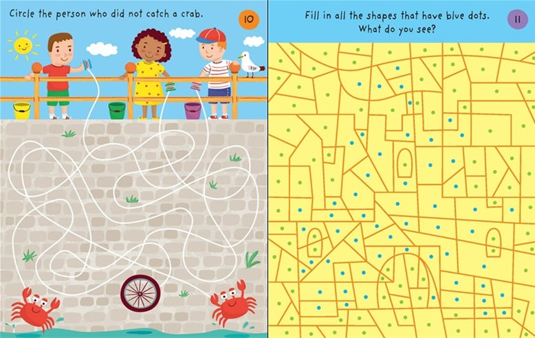 Usborne Softcover Holiday Tear-Off Pad Activity Book for Kids - Fun Travel & Party Games for Little Children | Perfect for Road Trips, Airplane Rides & Birthday Celebrations