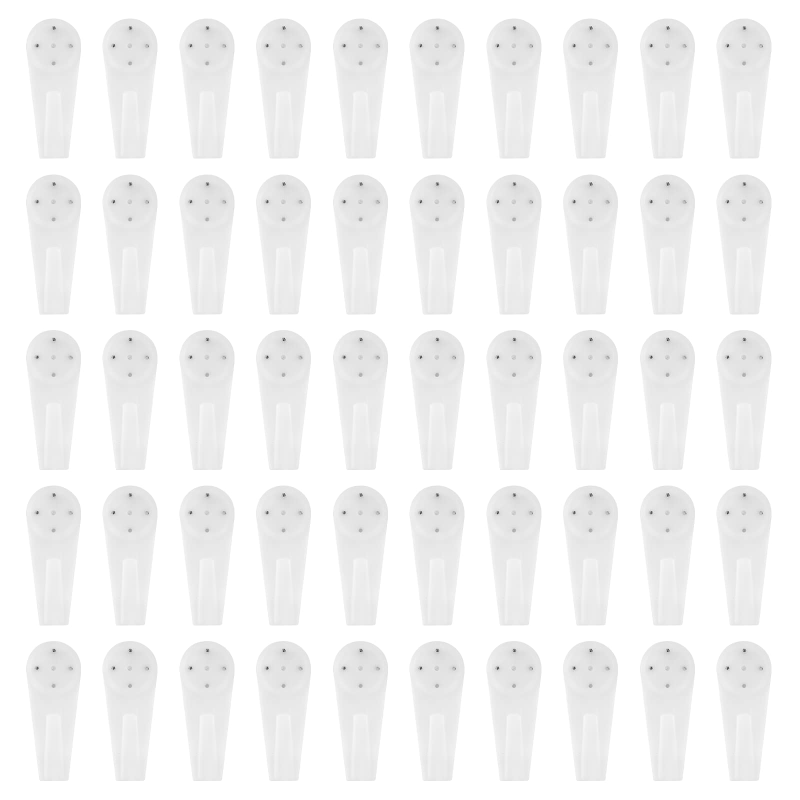 BokWin 25 Pack Invisible Wall Hooks - 1.57 x 0.75 Inch Non-Marking Picture Hangers, Heavy Duty Cement Wall Hooks for Photos, Clocks, Mirrors & Home Decor - Perfect for Living Room, Bedroom, Office & Gallery Display