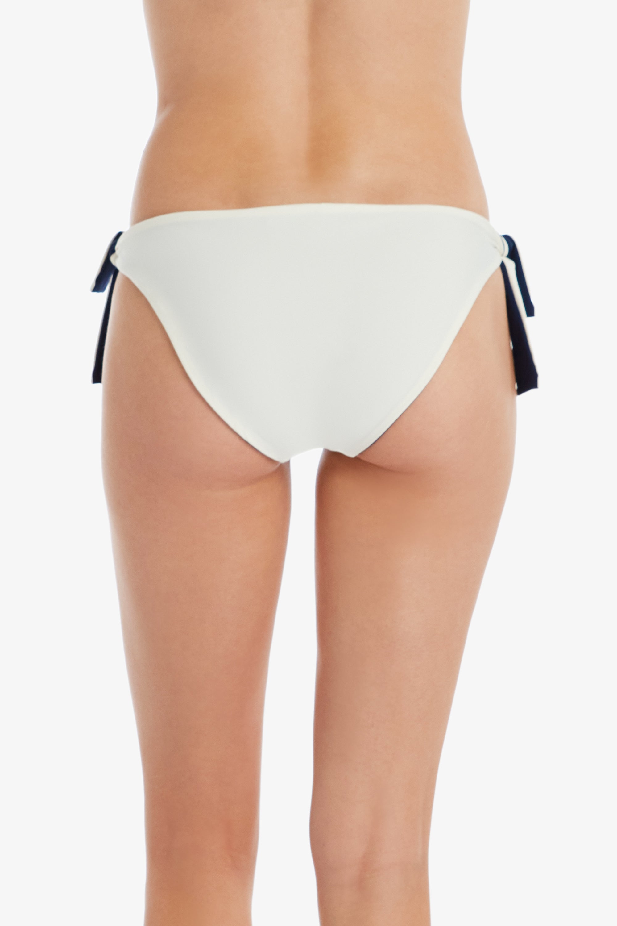 Reversible Tie Hipster Underwear for Women - Navy & Ivory - Comfortable High Waist Panties for Everyday Wear and Lounge