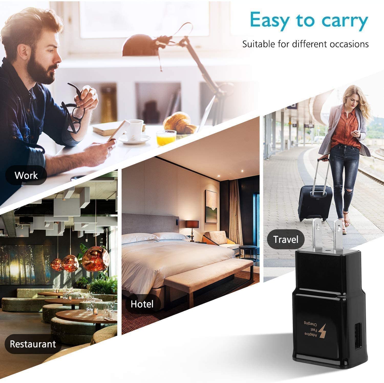 Fast Charging Micro USB Wall Adapter & 10ft Cable Kit for ATIV S Neo - Super Speed Charger with UrbanX Cord - Perfect for Home, Office & Travel - 2-Pack Black