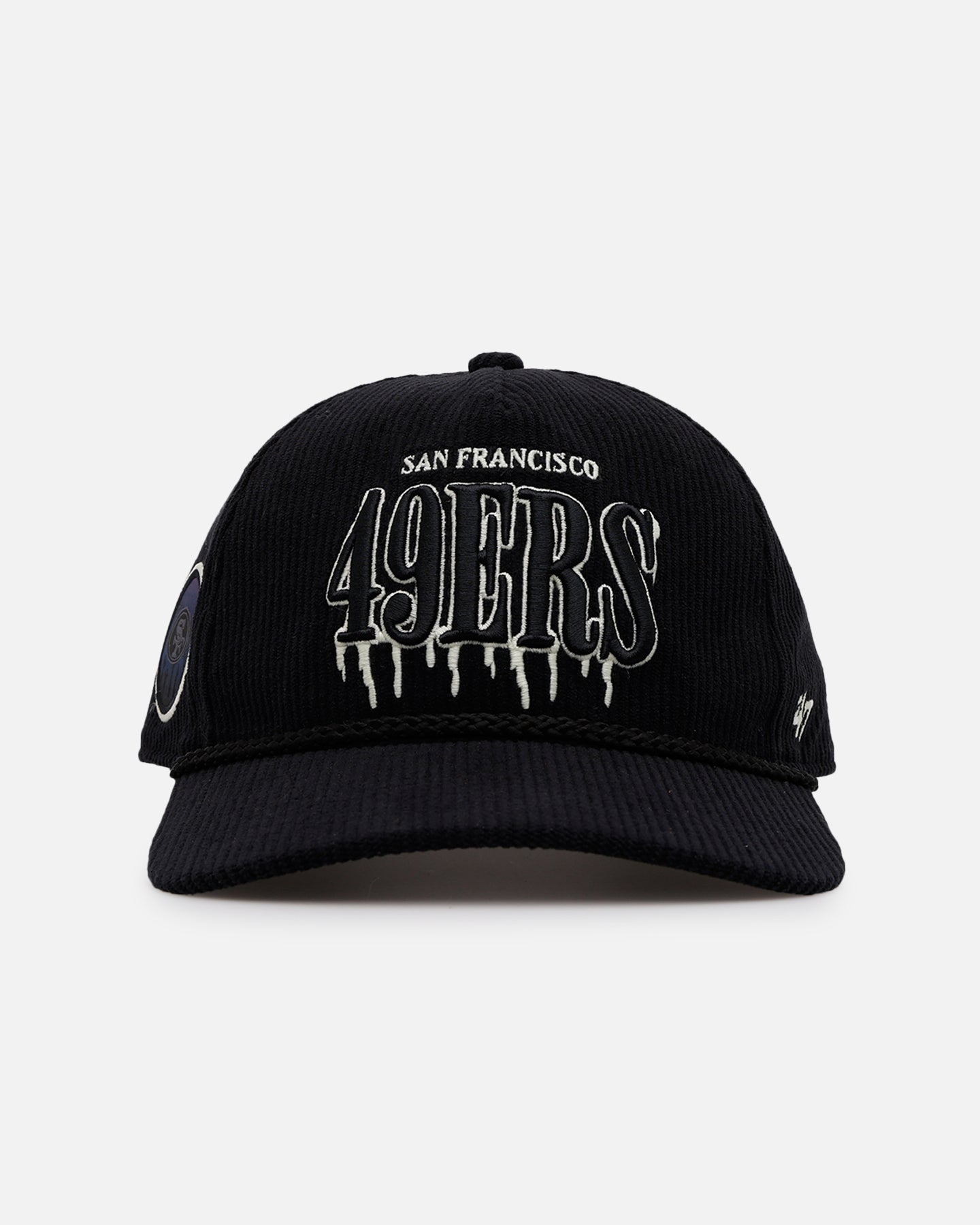 47 Brand San Francisco 49ers 'Slasher' 47 Hitch Corduroy Snapback Black Hat - Adjustable NFL Fan Cap for Men & Women - Perfect for Game Day, Tailgating, and Casual Wear