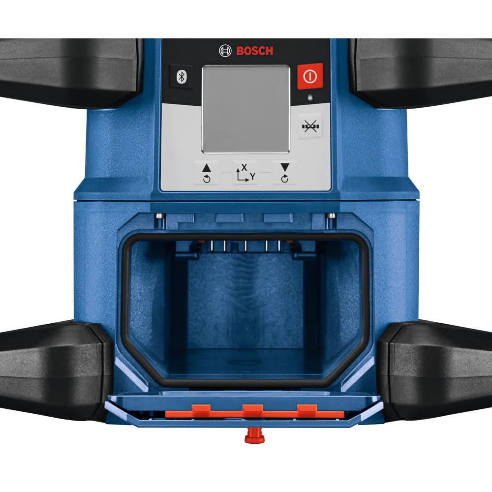 BOSCH GRL4000-80CHVK 18V Self-Leveling Rotary Laser Kit with CORE18V 4Ah Battery, Tripod, Grade Rod & Receiver - Perfect for Construction, Landscaping, and DIY Projects