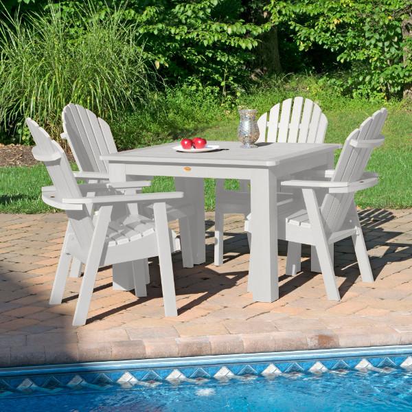 Hamilton Adirondack 5-Piece Square Outdoor Dining Set - Patio Furniture for Backyard, Garden, Deck & Poolside Dining