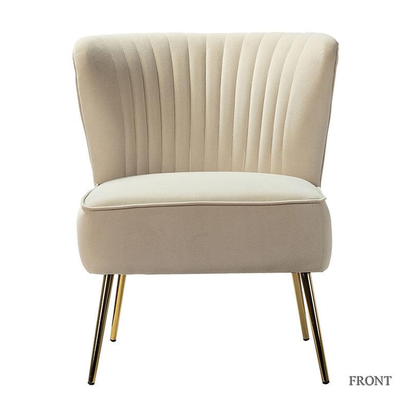 Lola Velvet Side Chair - Modern Upholstered Accent Chair for Living Room, Bedroom & Office - Soft Velvet Fabric with Sturdy Wooden Legs - Perfect for Dining, Lounge & Home Decor