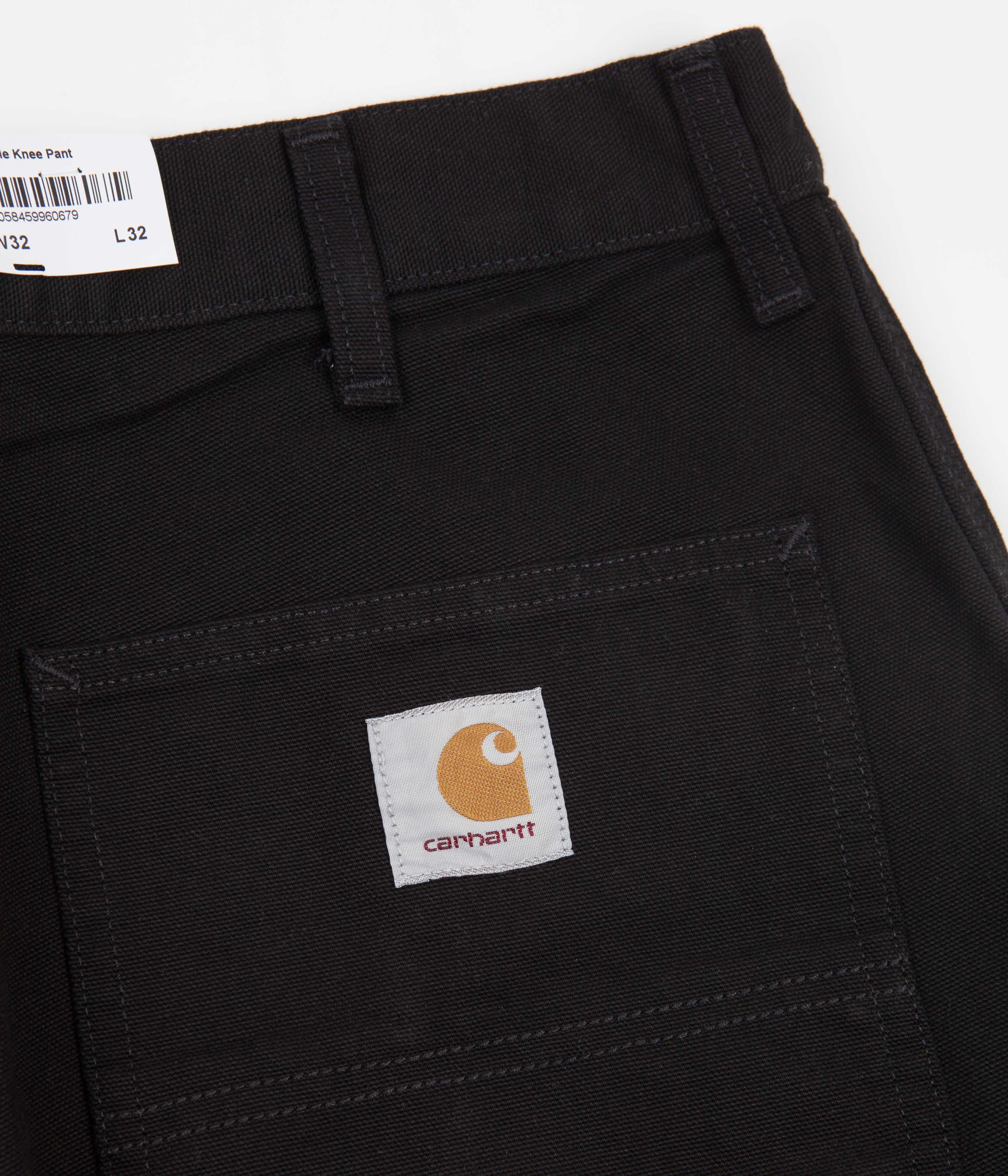 Carhartt Men's Double Knee Work Pants - Durable Black Denim for Construction, Carpentry & Outdoor Workwear