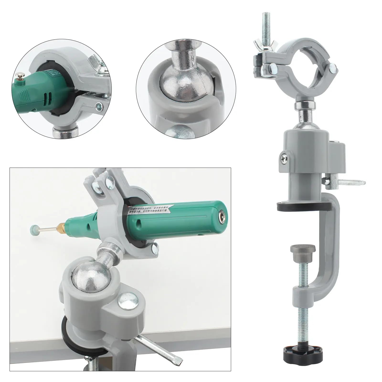 360° Rotating Bench Clamp Vise - Heavy Duty Grinder Holder for Metal & Woodworking, Jewelry Making - Perfect for Drilling, Sanding & Small Workshop Projects