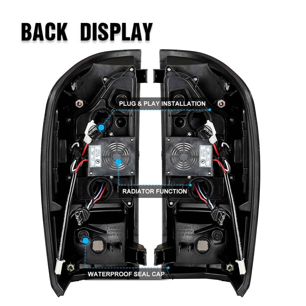 ROXX LED Tail Light Assembly for 2016-2023 Toyota Tacoma - Red Glow Bar Running Lights - Driver & Passenger Side Pair - Upgrade Your Truck's Rear Lighting for Night Driving & Off-Road Adventures