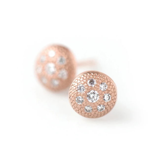 Sparkling Diamond Stardust Button Stud Earrings for Women - Elegant & Hypoallergenic Jewelry for Parties, Weddings & Everyday Wear