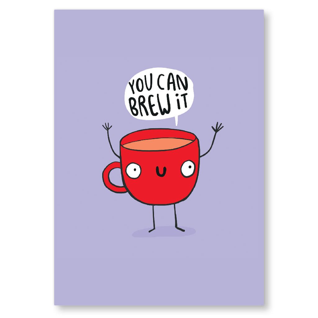 Brew It Postcard - Vintage Coffee Themed Greeting Cards for Coffee Lovers | Perfect for Birthdays, Thank You Notes & Home Decor