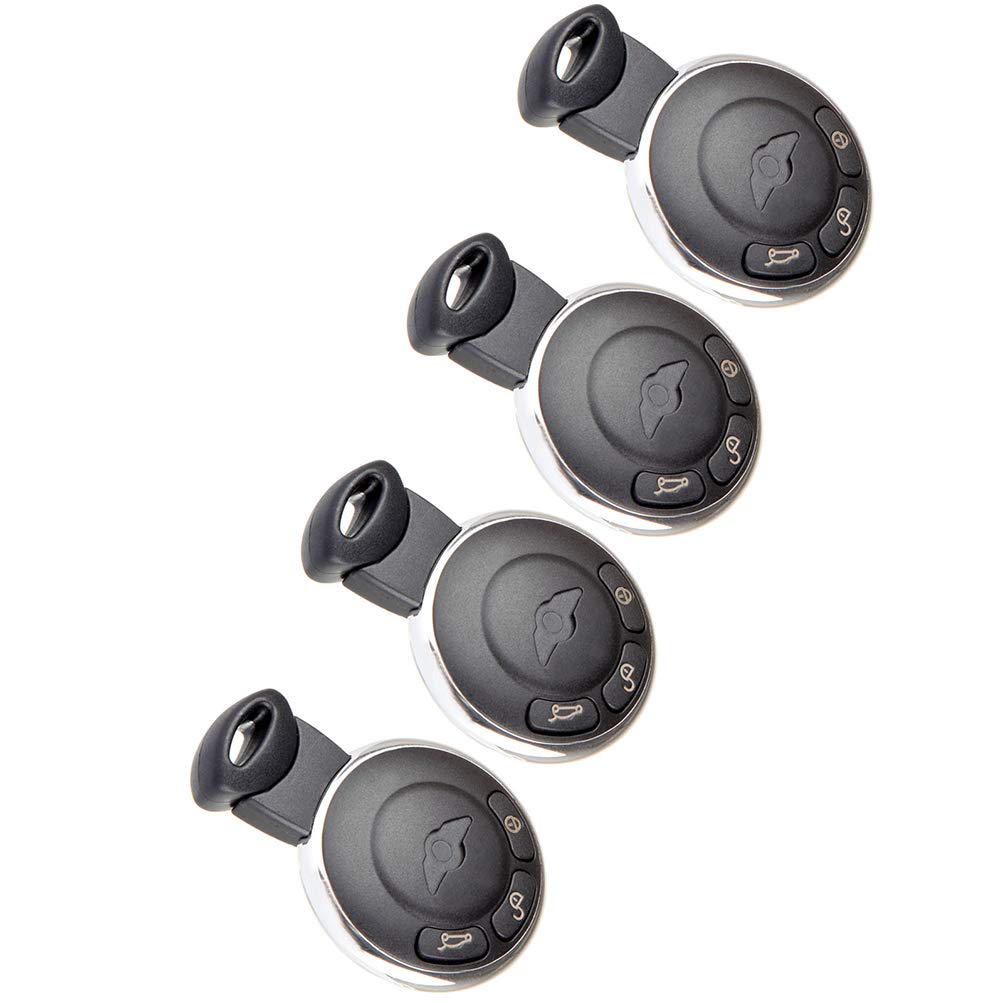 SELEAD Flip Key Fob 3 Buttons Keyless Entry Remote for BMW & Mini Cooper (2007-2014) - KR55WK49333 Replacement Transponder Key (4-Pack) - Perfect for Key Replacement, Car Access & Ignition Start