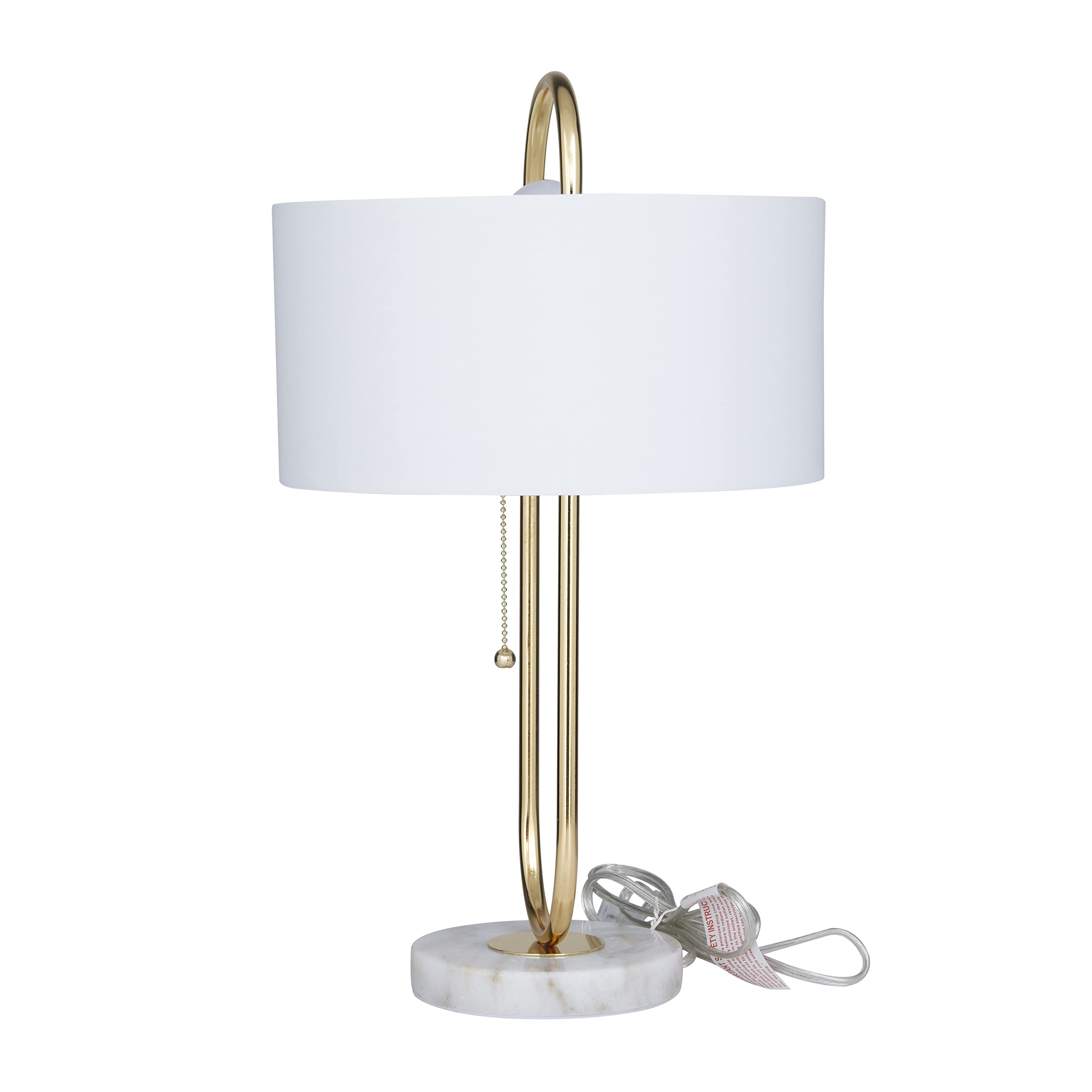CosmoLiving by Cosmopolitan Modern Metal Table Lamp with Marble Base - 12