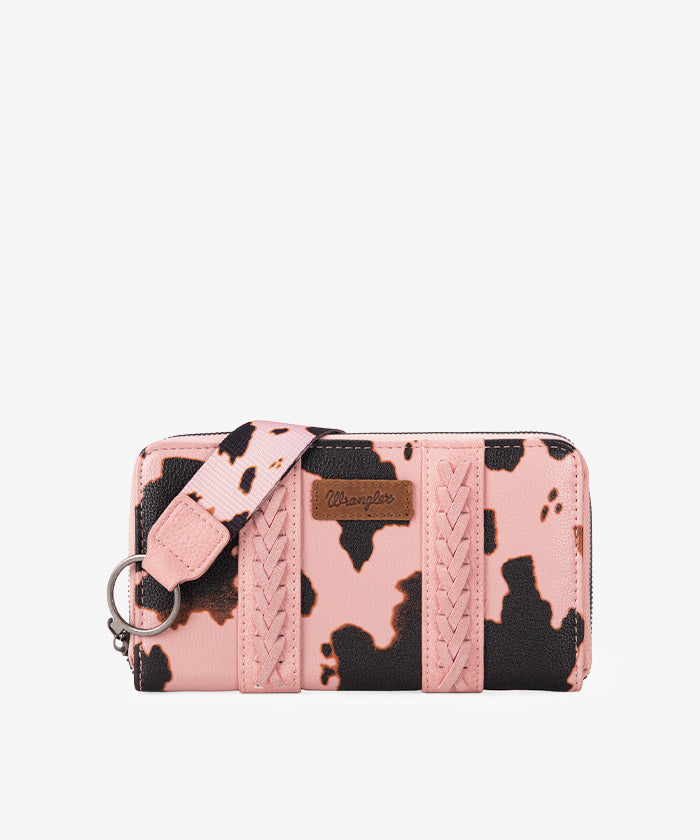 Wrangler Cow Print Concealed Carry Crossbody Bag Set for Women - Fashionable & Functional Concealed Carry Purse for Everyday Use, Travel, and Outdoor Activities