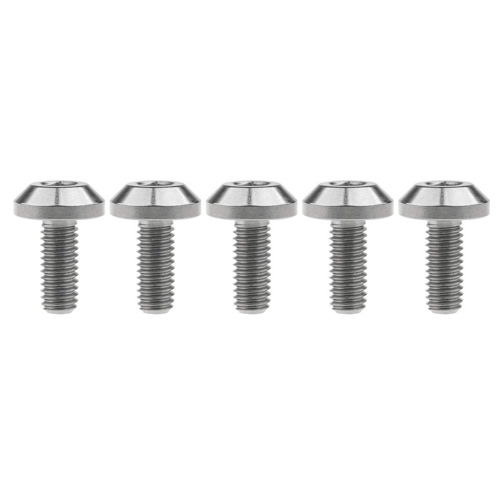 Titanium M6x15mm Umbrella Head Allen Screws - Pack of 5 - High-Strength, Corrosion-Resistant Bolts for Outdoor Gear, Bicycles, and DIY Projects