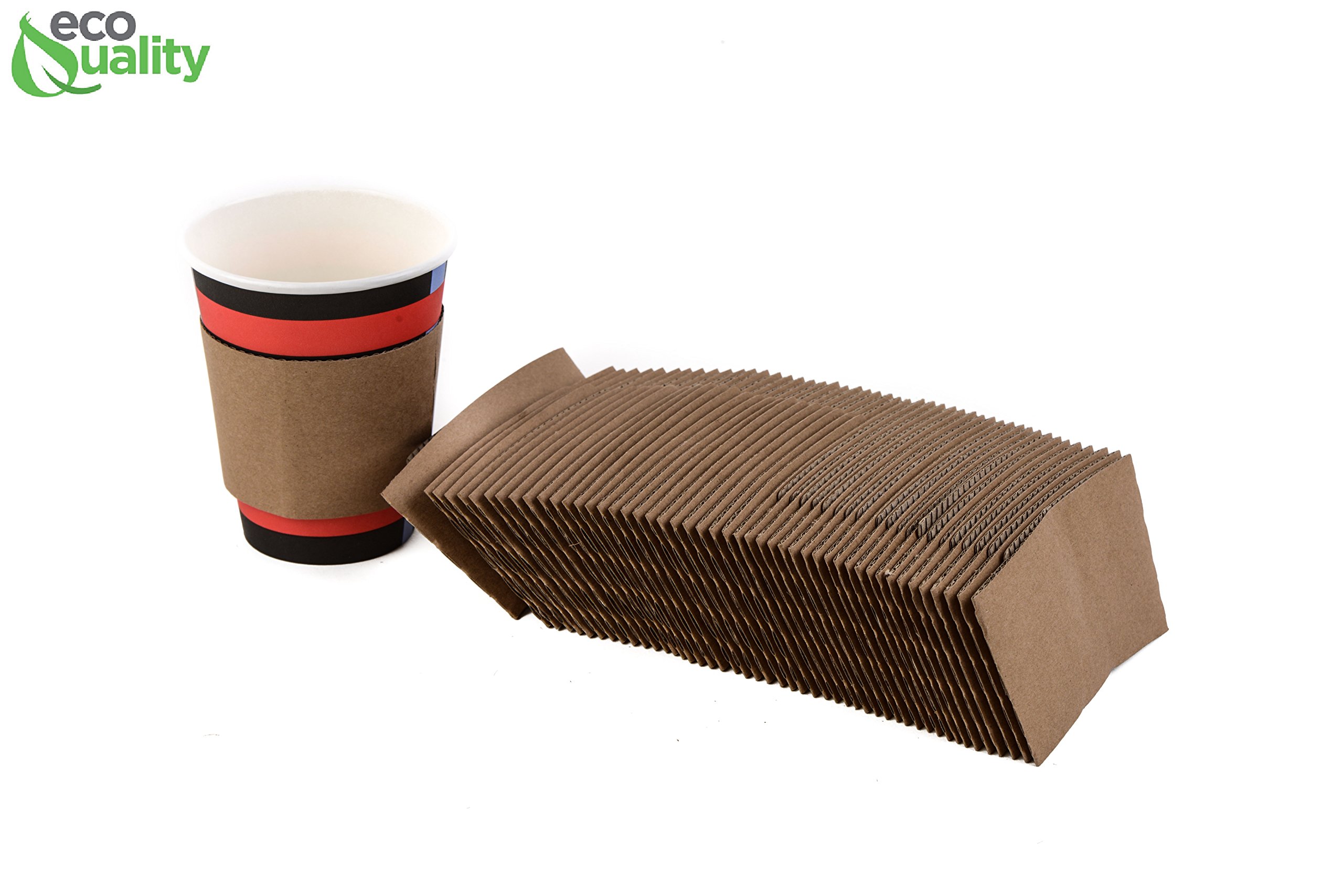 150-Pack 20oz Disposable Paper Coffee Cups with Lids, Sleeves & Stirrers - Hot/Cold Drink Travel Mugs for Coffee, Tea, Chocolate & Latte - Perfect for Office, Parties, Cafes & On-the-Go Use