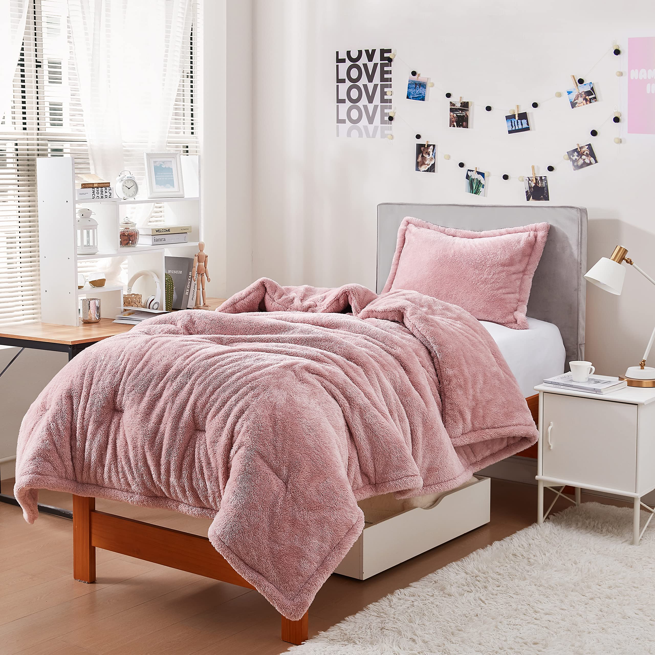 Byourbed Coma Inducer Oversized Twin XL Comforter - Ultra Plush Luxury Bedding Set in Sepia Rose | Perfect for Master Bedrooms, Guest Rooms & Dorm Comfort