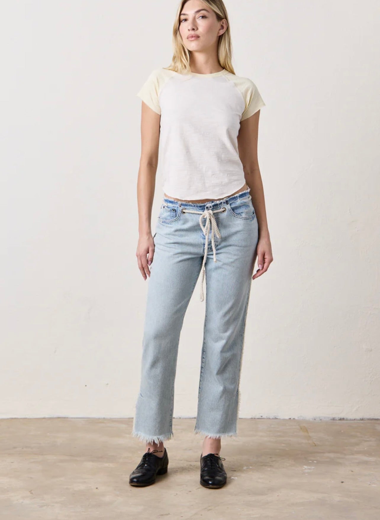 Penny Relaxed Tie Waist Jeans for Women - High Waist Stretch Denim Pants with Adjustable Belt | Perfect for Casual Wear, Office & Weekend Outings