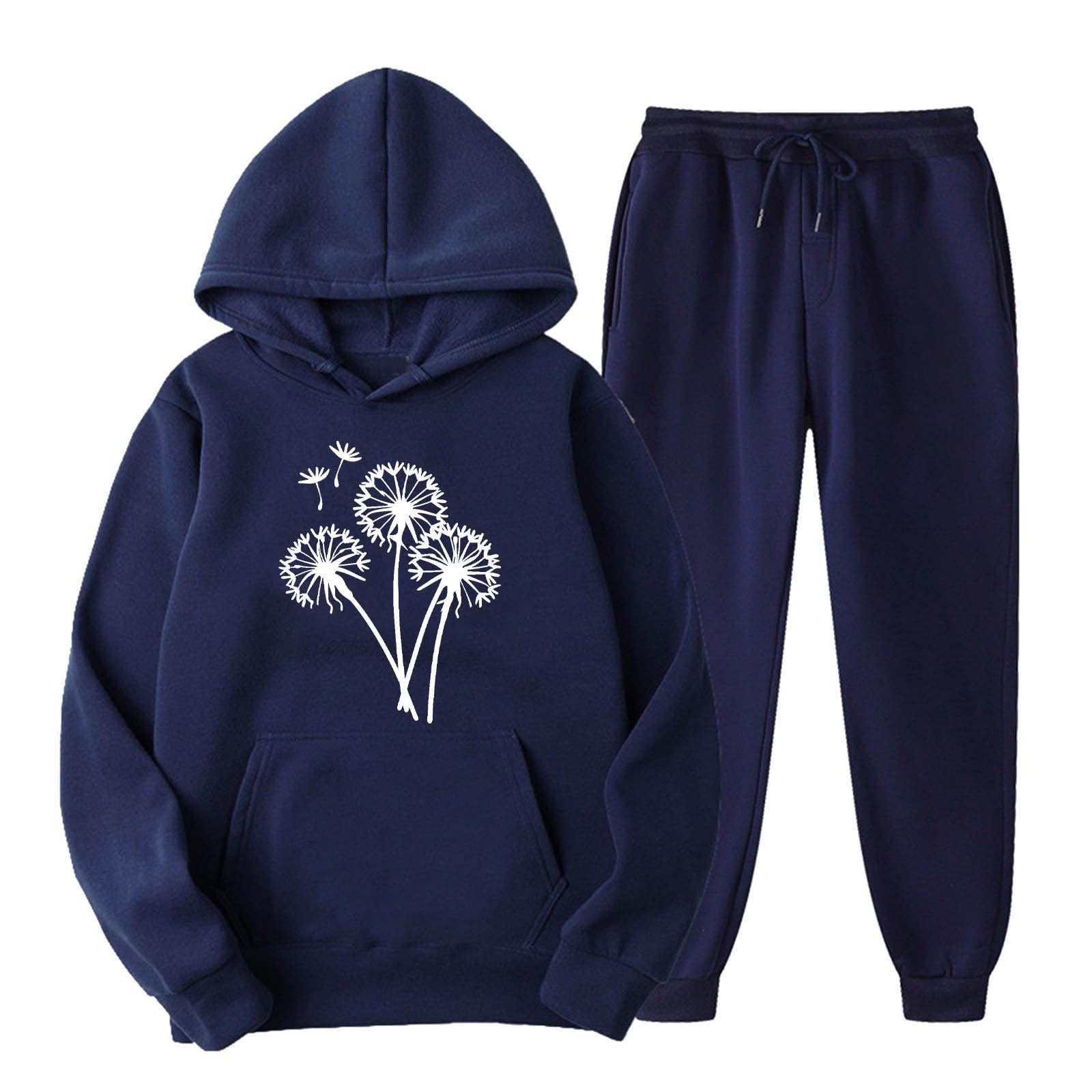 Oelaio Women's 2 Piece Lounge Set - Oversized Hoodie & Soft Joggers Matching Outfit | Cozy Loungewear for Home, Yoga, and Casual Wear