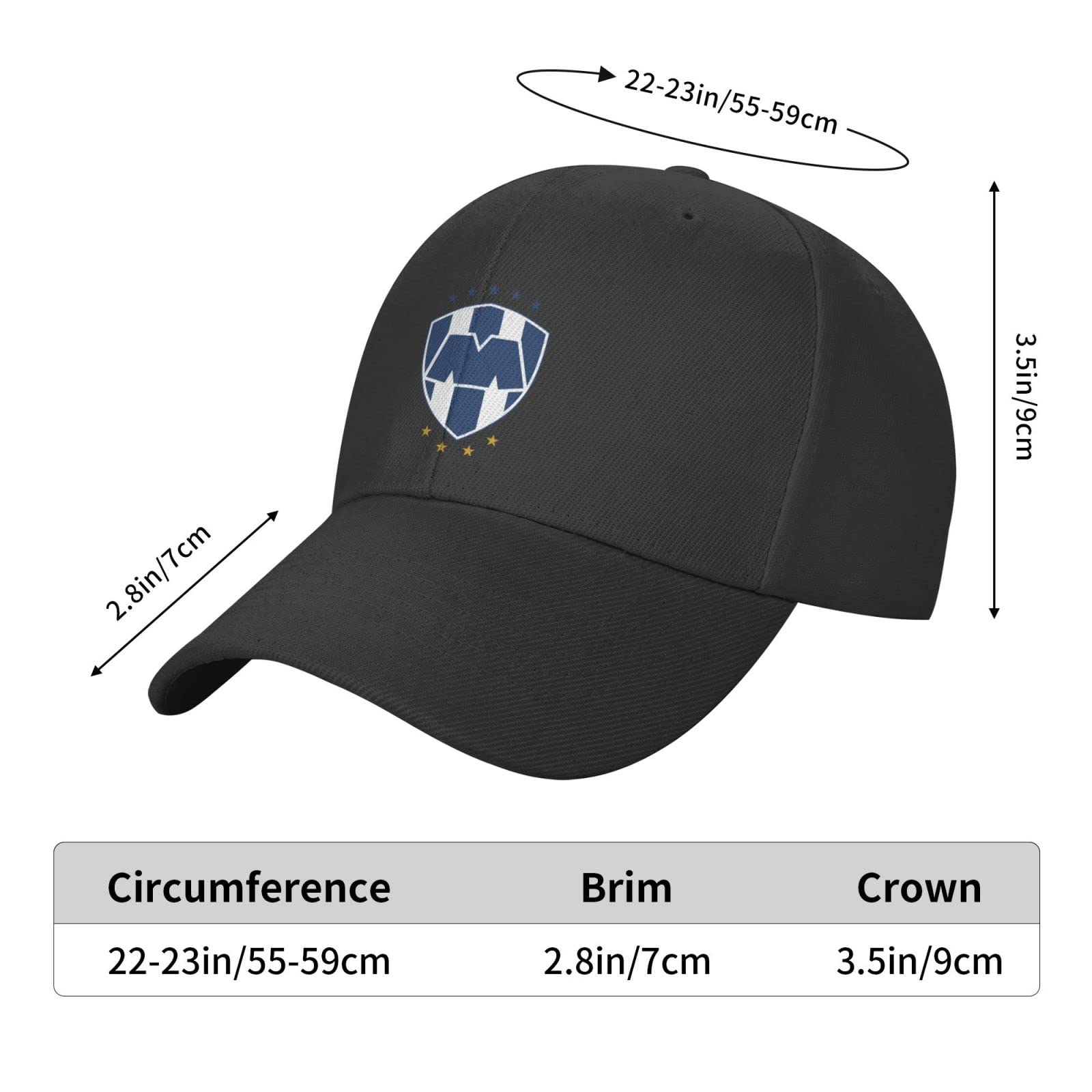 Deportivo Toluca F.C. Unisex Baseball Cap - Adjustable Dad Hat for Men & Women - Cowboy Style Plain Black Hat for Sports Fans, Casual Wear & Outdoor Activities