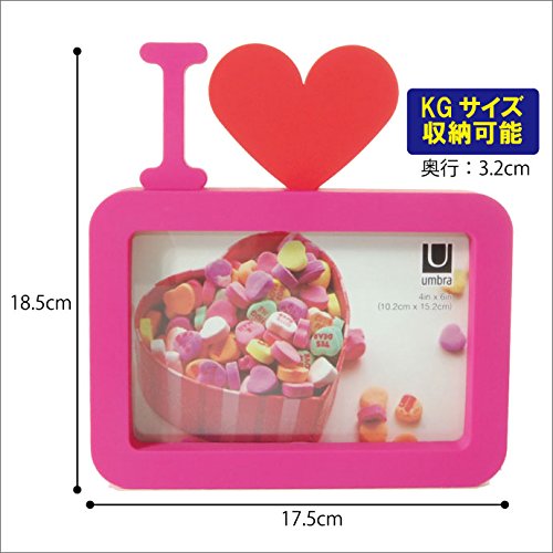 Umbra Ulove 4x6 Inch Modern Molded Picture Frame - Perfect for Displaying Photos, Artwork & Memories in Home, Office or Gift Giving