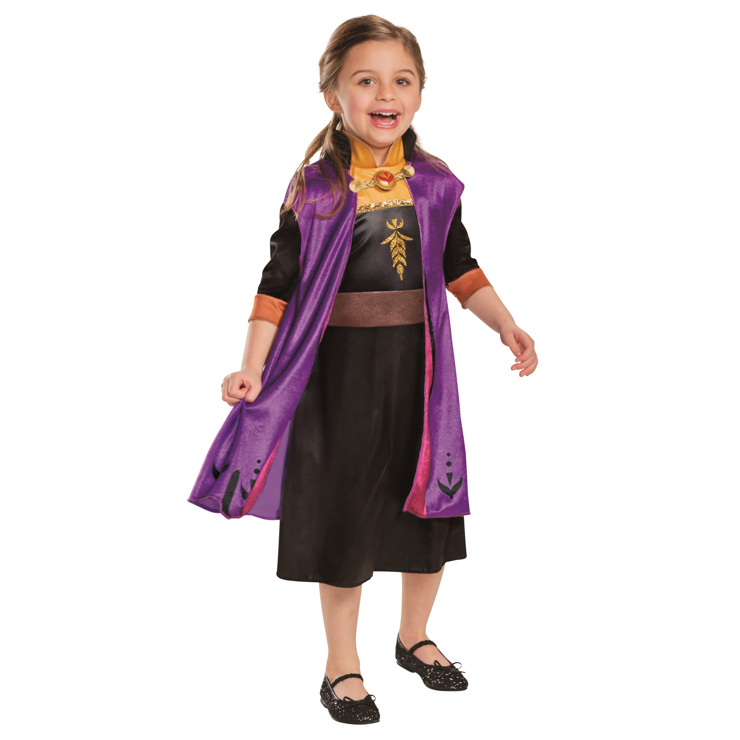 Disney Frozen 2 Anna Classic Girls' Halloween Costume - Purple Dress for Kids 2T | Princess Party Outfit, Birthday Dress-Up, Cosplay Costume