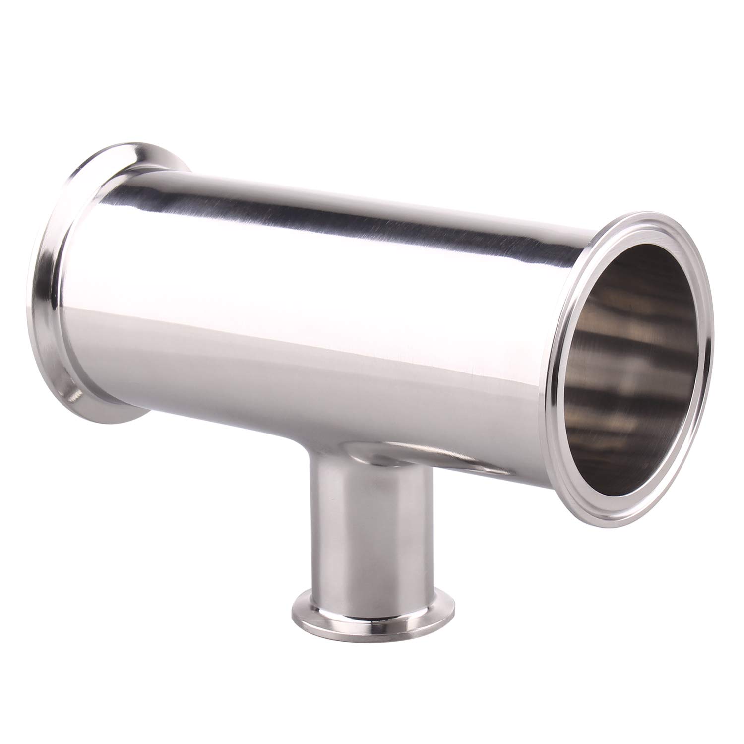DERNORD 3-Way Reducing Clamp Tee - 304 Stainless Steel Sanitary Fitting (3