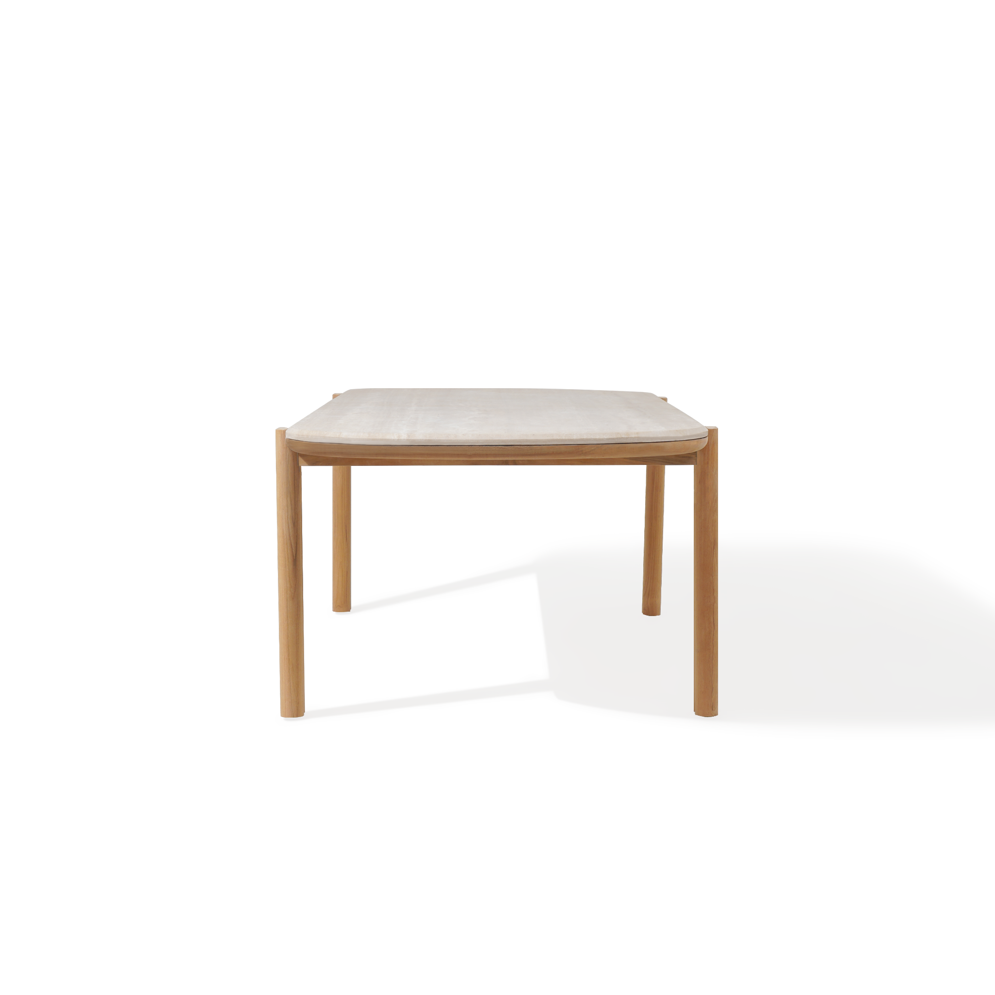 Premium Teak Wood Dining Table for Outdoor & Indoor Use – Cove Pill Design, Weather-Resistant & Durable – Perfect for Patio, Garden, Restaurant, and Home Decor