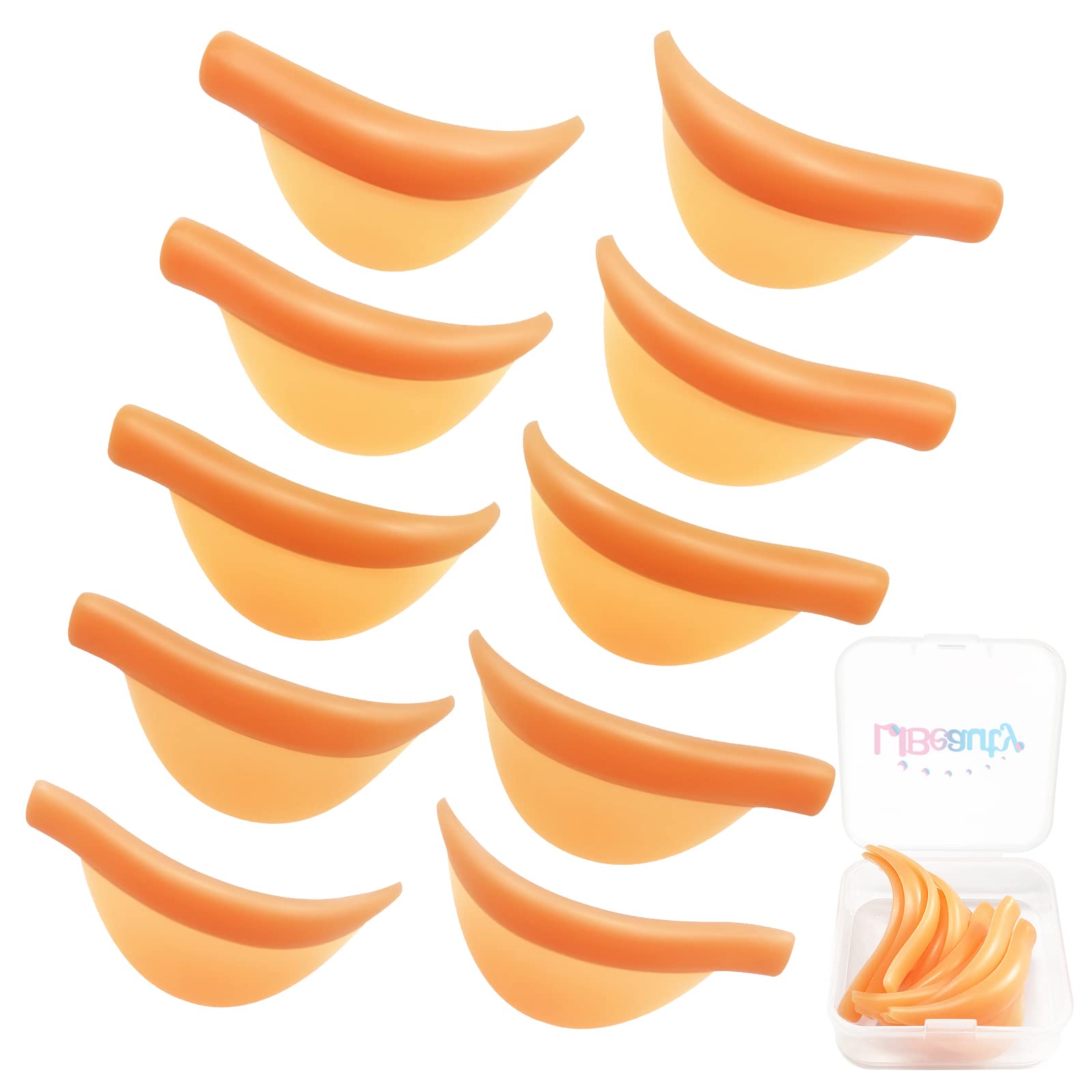 Libeauty Reusable Eyelash Lift Shield Pads - 10 Pcs Lash Perming Curler Kit with Lower Eyelash Pads & Lifting Rods for Professional Salon & Home Use