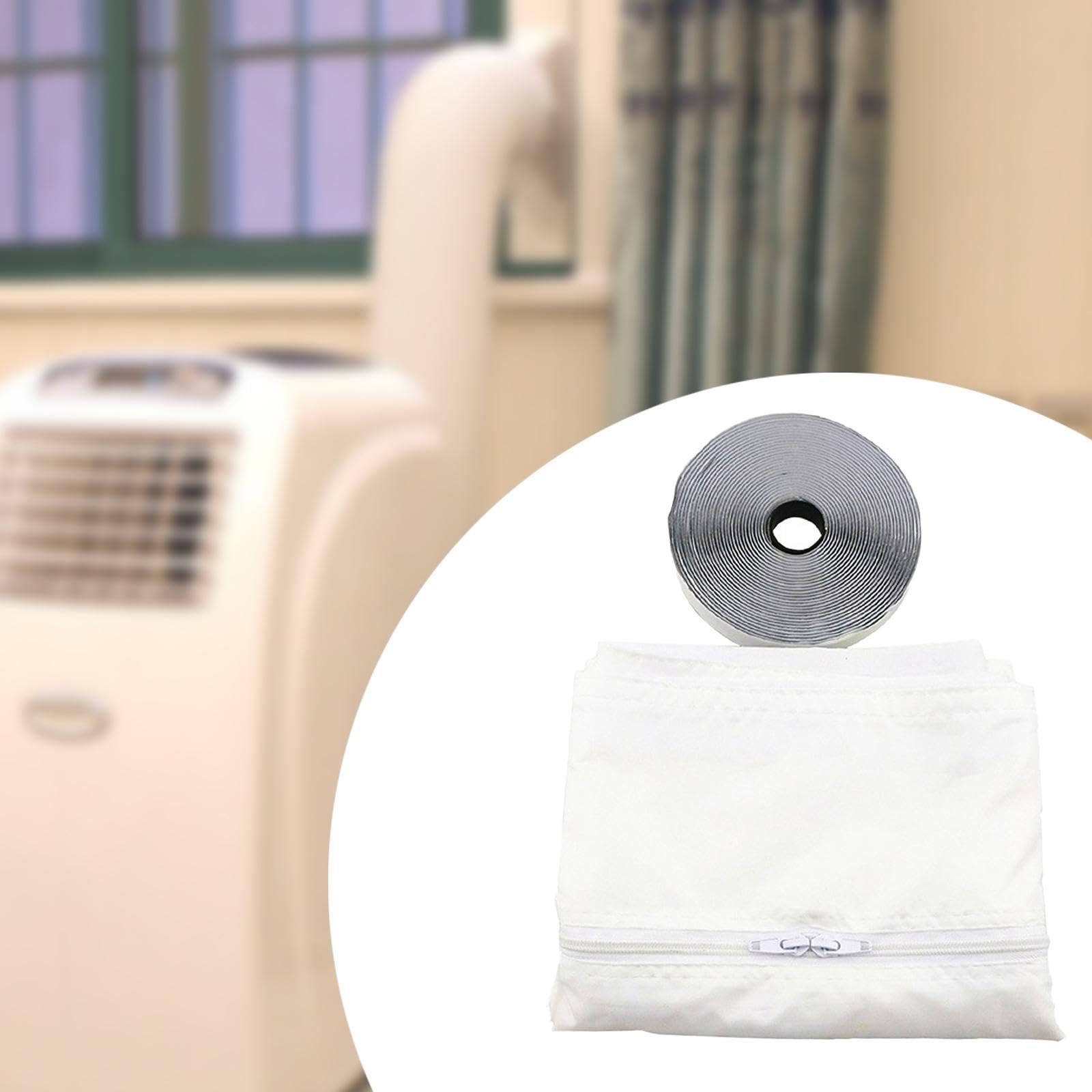 Portable Air Conditioner Window Door Seal Kit - 5Meter Single Hole Zip Sealing Cloth for AC Units | Perfect for Home, Office & RV Cooling Solutions