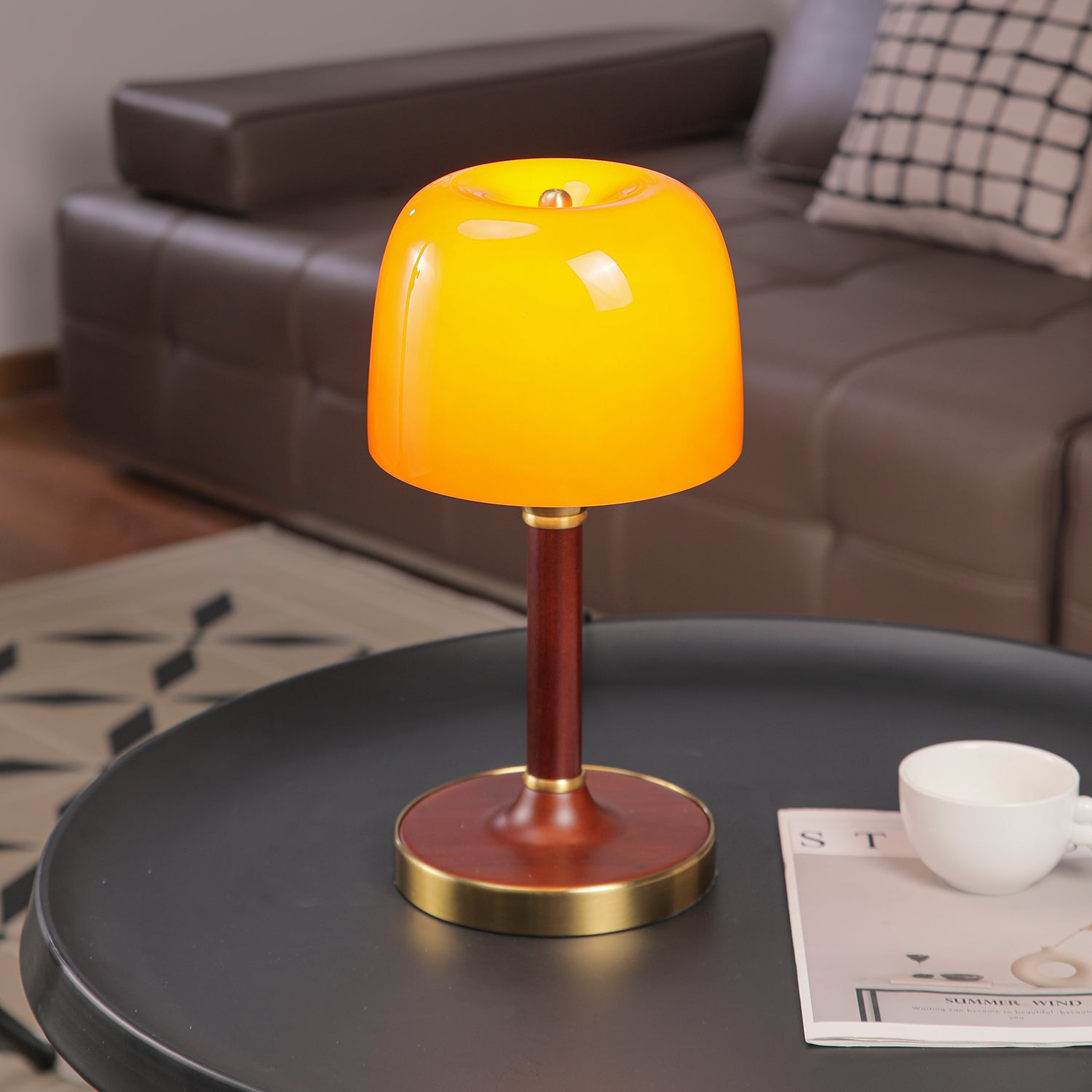 Elio Table Lamp - Modern LED Nightstand Lamp with USB Port, Touch Control & Dimmable Warm Light for Bedroom, Living Room, Office - Perfect for Reading, Relaxing & Decor