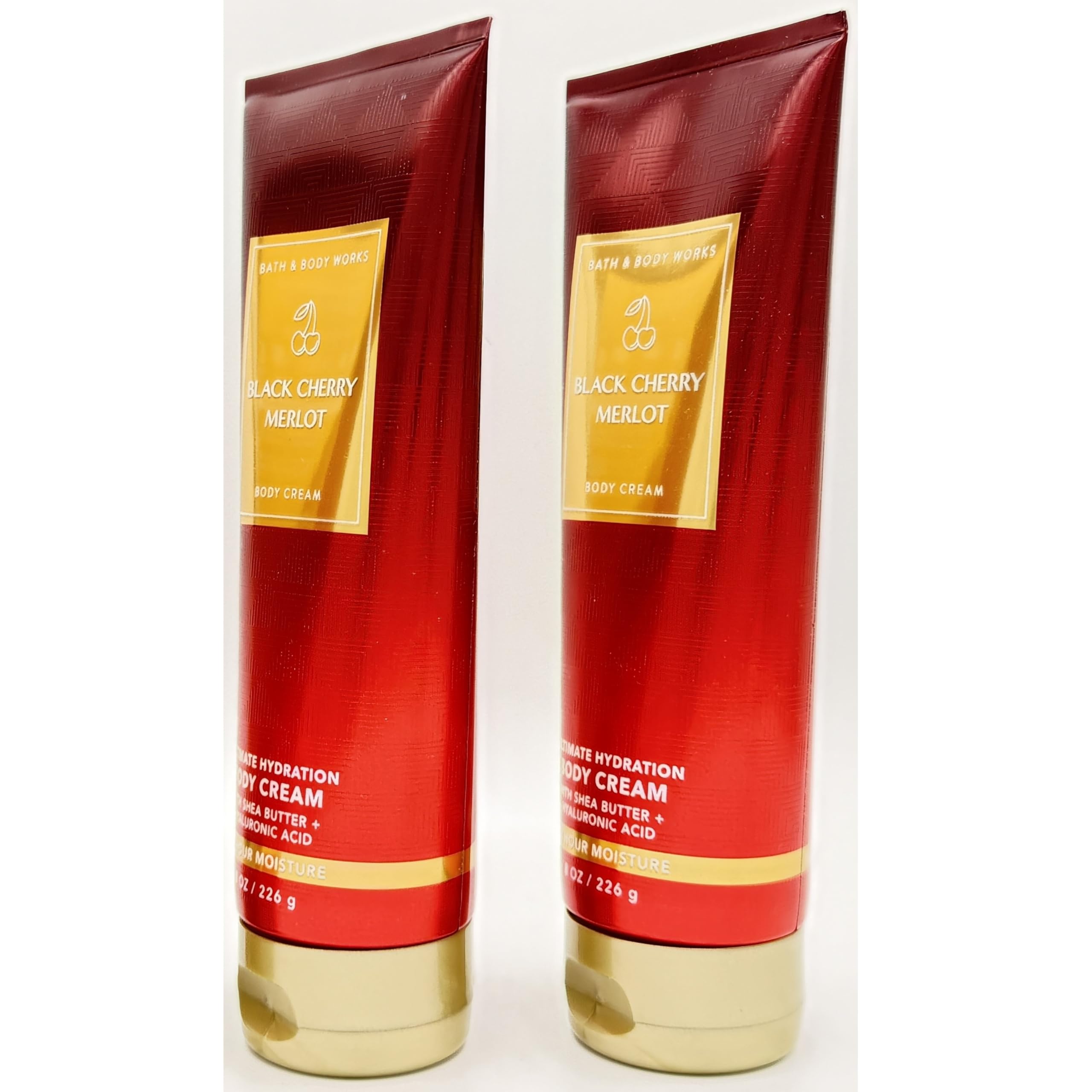 Black Cherry Merlot Hydrating Body Cream Duo - 2 Pack (8oz Each) | Ultra-Moisturizing Bath & Body Set for Dry Skin Care & Relaxation | Perfect for Spa Nights & Self-Care Gifts