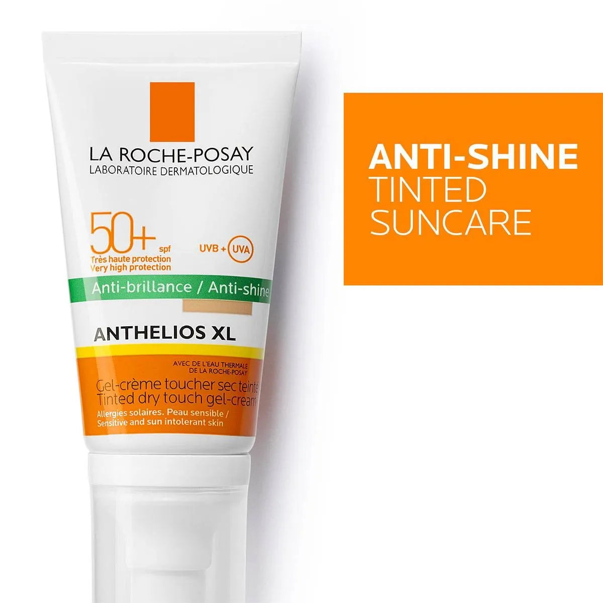 La Roche-Posay Anthelios XL Tinted Sunscreen SPF 50+ – Dry Touch Gel-Cream for Oily Skin, Anti-Shine & Matte Finish, 50ml – Perfect for Daily Sun Protection & Makeup Base