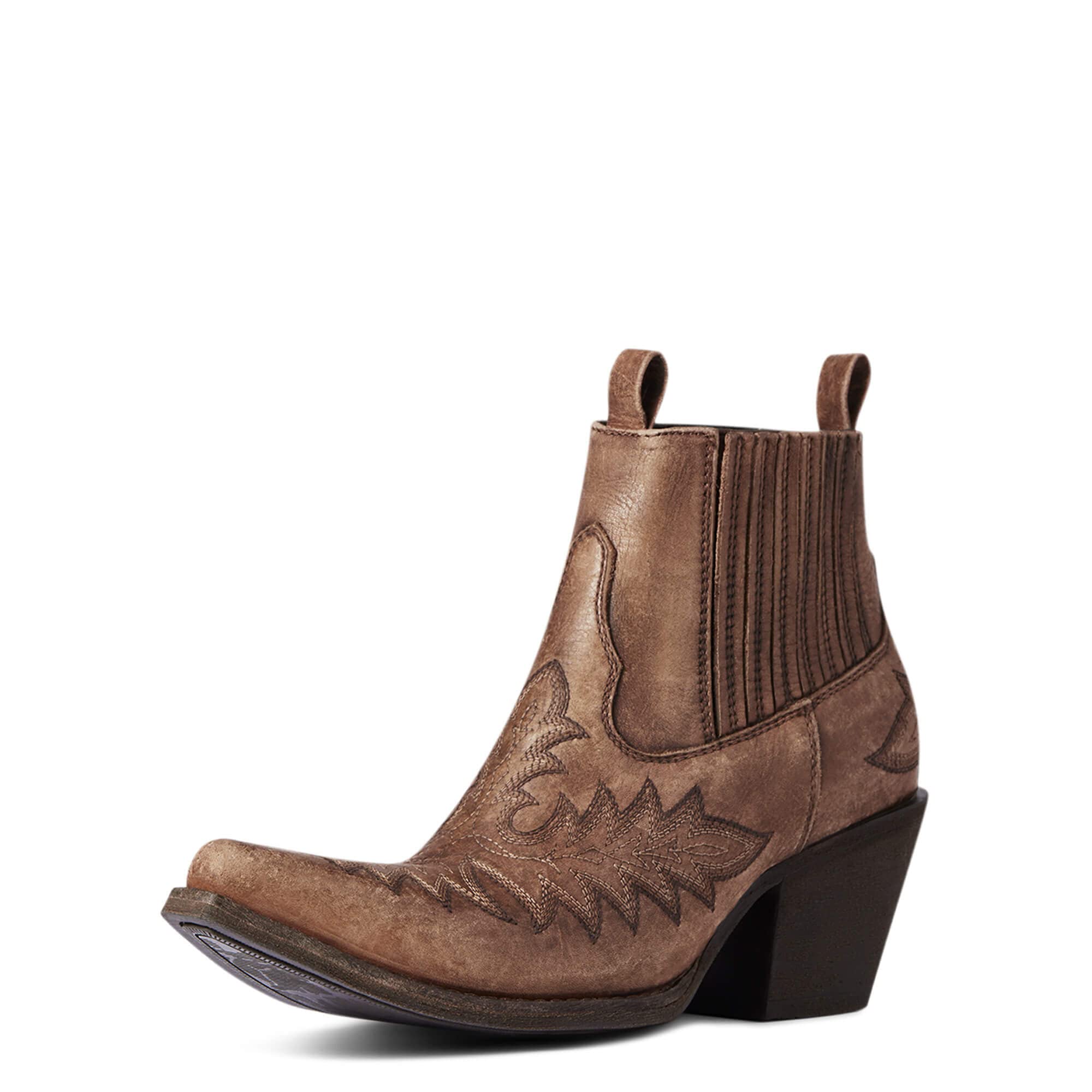 Scarlet Western Cowboy Boots for Women - Stylish Leather Riding Boots with Pointed Toe & Stacked Heel - Perfect for Country Rides, Rodeos & Western Fashion